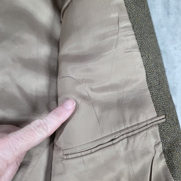 Jos A Bank Sport Coat 43R Brown Tweed Wool Jacket Blazer Office Preppy Academia - Picture 6 of 11